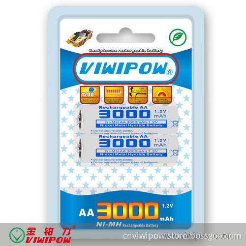 NiMH Made in China 3000mAh Battery VIP-AA-3000, My Dad Recommand It